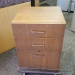 Washed Oak Wooden 2 Drawer Filing Cabinet w/ Matching Pedestal