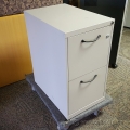 Beige 2 Drawer Locking Pedestal