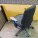Black Fabric Adjustable Rolling Task Chair
