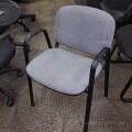 Grey Fabric Stacking Guest Chair w/ Cushion Arms