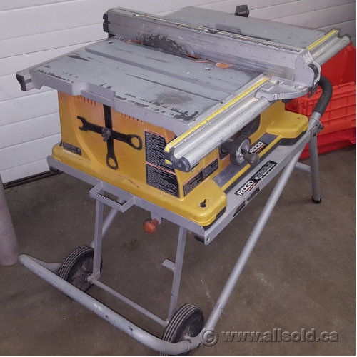 Ridgid 15 Amp 10 Inch Heavy Duty Portable Table Saw Stand