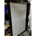 Espresso Wood Frame Magnetic Whiteboard w/ Marker Tray 72" x 48"