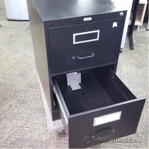 Staples Black 2 Drawer Vertical Legal File Cabinet Locking