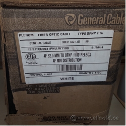 Reel in a Box Fiber Optic Cable 4F 62.5mm TB OFNP 1100ft