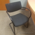 Black Fabric Keilhauer Sleigh Guest Chair