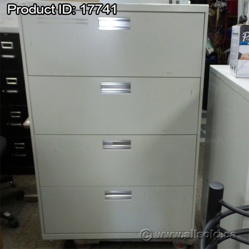 Hon Beige 4 Drawer Lateral File Cabinet Locking Allsold Ca Buy Sell Used Office Furniture Calgary