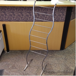 Brushed Steel 48"H Magazine Display and Pamphlet Holder