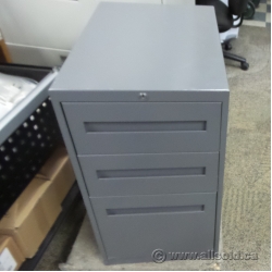 Teknion Grey 3 Drawer Under Desk File Pedestal 27'