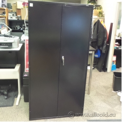 Prosource Black 36 x 72, 2 Door Metal Storage Cabinet, Locking