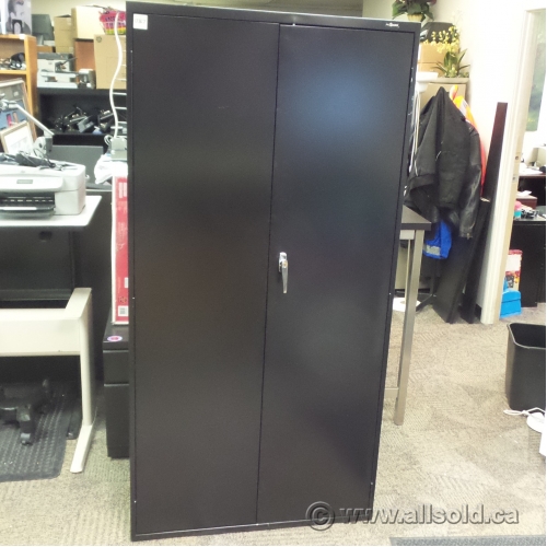 Prosource Black 36 X 72 2 Door Metal Storage Cabinet Locking