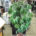 72" Artificial Silk Plant w/ Wicker Basket Plant Pot