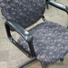 Rolling Fabric Task Chair w/ Fixed Leather Padded Arms