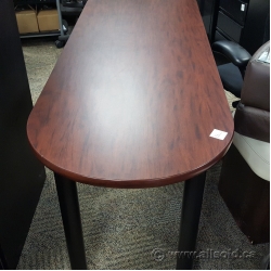 Mahogany P Shape Desk 60"x 24" Bullet Shape Mahogany P Shape Desk 60"x 24" Bullet Shape