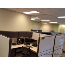 Teknion Systems Tan Cubicle Wall Panel Divider Teknion Systems Tan Cubicle Wall Panel Divider