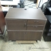 Dark Brown 4 Drawer Double Wide File and Storage Pedestal