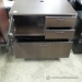 Dark Brown 4 Drawer Double Wide File and Storage Pedestal