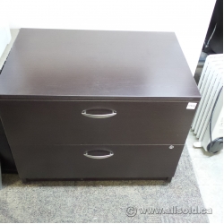 Artopex Espresso Wood - 2 Drawer Lateral File Cabinet