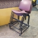 Black Rolling Steelcase Stacking Chair Storage Trolley Cart