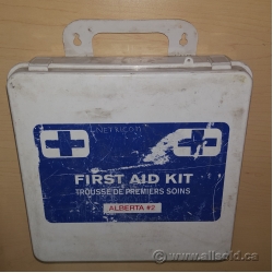 Small First Aid Kit Plastic Case and 4 Metal