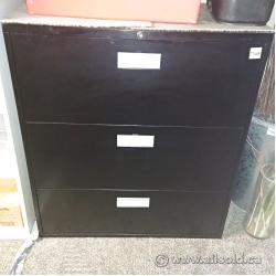 Hon Black 3 Drawer Lateral File Cabinet