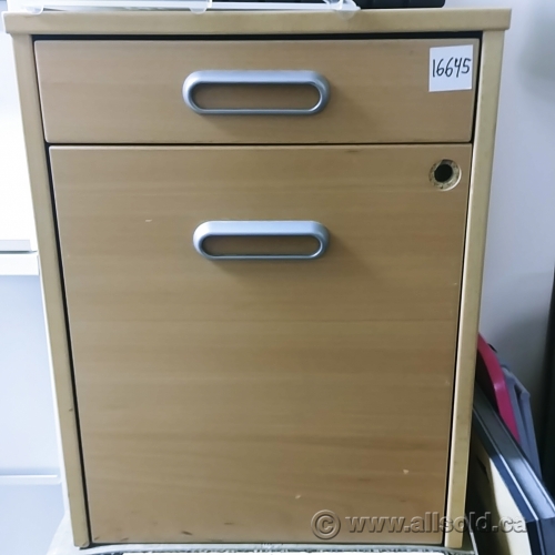 Blonde Ikea Galant 4 Drawer Pedestal Allsold Ca Buy Sell