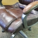 Lane Brown Leather Adjustable Office Task Chair