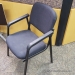 Black Fabric Stacking Guest Chair w/ Fixed Arms