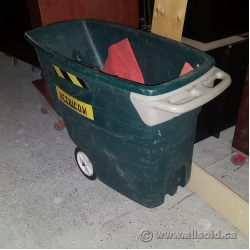 Green Rolling Material Handling Garbage Bin