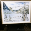 Skaters At Lake Louise Wall Artwork