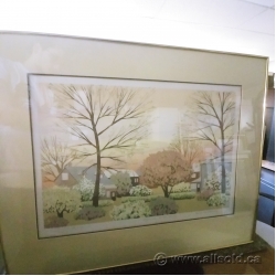 Blossoms in the Spring Golden Framed Wall Artwork