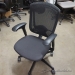 Teknion Black Fabric Contessa Adjustable Mesh Back Chair