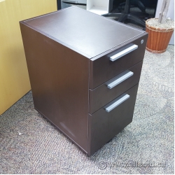 Espresso 3 Drawer Box / Box / File Rolling Pedestal