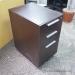 Espresso 3 Drawer Box / Box / File Rolling Pedestal