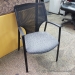 Teknion Grey Pattern Fabric Mesh Back Guest Chair Blem