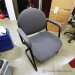 Grey Sleigh Guest Chair w/ Fabric Padded Arms