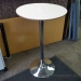 Round White Surface Bistro Table w/ Chrome Base