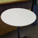 Round White Surface Bistro Table w/ Chrome Base