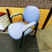 Blue Guest Chair w/ Padded Fabric Arms