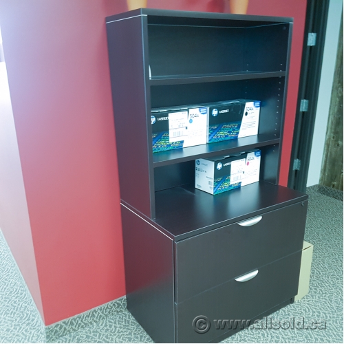 Espresso 2 Drawer Lateral File Cabinet With Overhead Locking