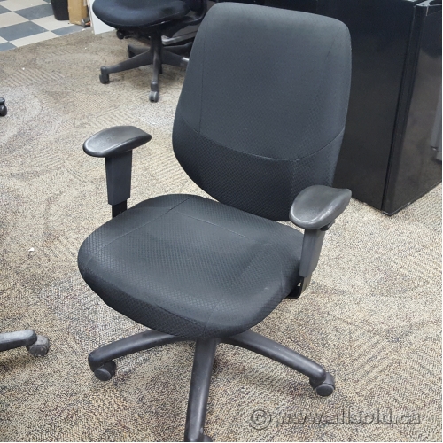Global Black Fabric Adjustable Office Chair Allsold Ca Buy Sell Used Office Furniture Calgary