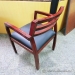 Wood Framed Chair with Leather Seat