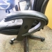 Black Leather Padded Adjustable Office Chair w/ Grey Trim