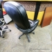 Padded Black Leather Executive Adjustable Office Chair