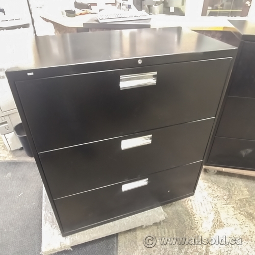 Hon Black 3 Drawer Lateral File Cabinet Allsold Ca Buy Sell