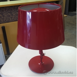Red Metal Shade Kulla Illumination Desk Lamp
