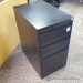 Black Mobile 3 Drawer Box Box File Pedestal, Letter