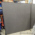 Free Standing Grey Fabric Metal Frame Partition Divider Panels