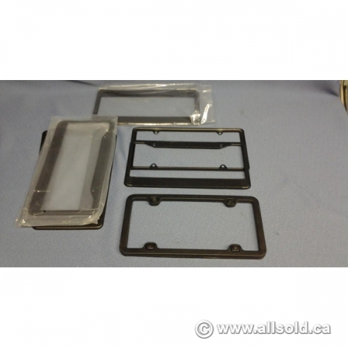 Plain BLACK Metal Blank Car License Plate Frame