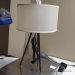 Tri Post Desk Lamp Beige Shade