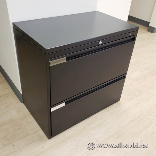 Evolve Black 2 Drawer Lateral File Cabinet Locking Allsold Ca Buy Sell Used Office Furniture Calgary